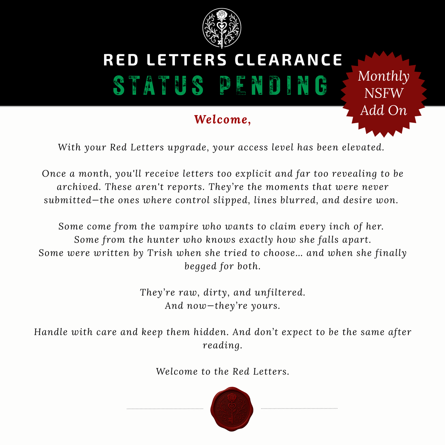 THE REDBORNE FILES (Year-Long Experience)